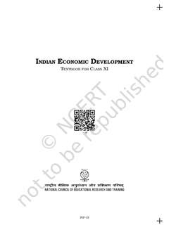 INDIAN ECONOMIC DEVELOPMENT - NCERT