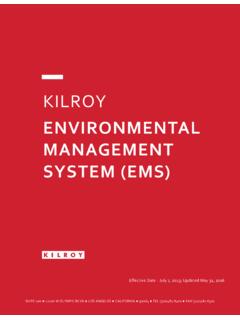 KILROY ENVIRONMENTAL MANAGEMENT SYSTEM EMS