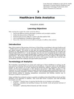Healthcare Data Analytics - OHSU