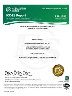 0 ICC ES Report ESR - Huber Engineered Woods