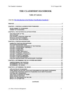 Opm job classification handbook