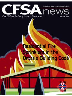 Residential Fire Sprinklers in the Ontario Building …