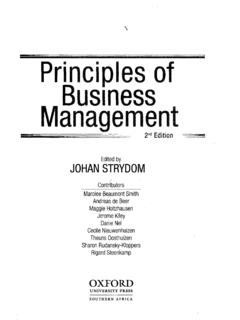 Principles of Business Management - GBV