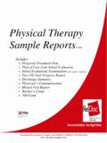 Physical Therapy Sample Reports - Sitemason
