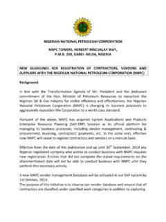 NIGERIAN NATIONAL PETROLEUM CORPORATION NNPC …