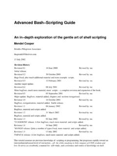 Advanced Bash-Scripting Guide - UV