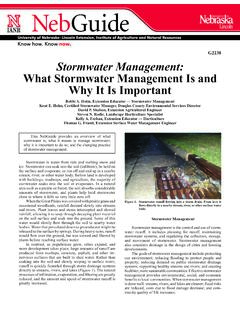 G2238 Stormwater Management: What Stormwater …