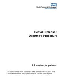 Rectal Prolapse : Delorme s Procedure
