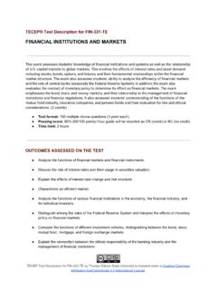 Financial Institutions and Markets FIN-331-TE