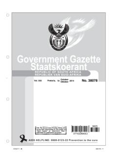 Government Gazette Staatskoerant - SACPLAN