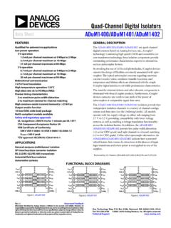 Quad-Channel Digital Isolators Data Sheet …