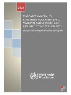 STANDARDS AND QUALITY STATEMENTS FOR …