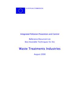 BREF for Waste Treatments - The European IPPC Bureau