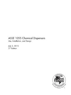 ASSE 1055 Chemical Dispensers