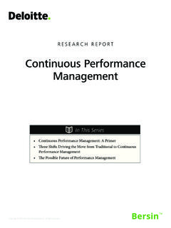 Continuous Performance Management - Bersin by Deloitte