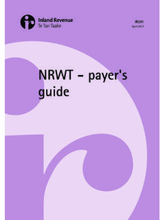 NRWT - payer's guide - Inland Revenue Department