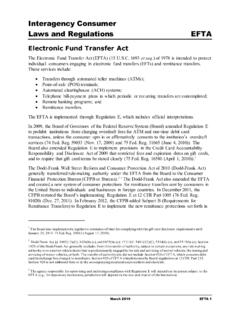 CFPB Consumer Laws and Regulations EFTA