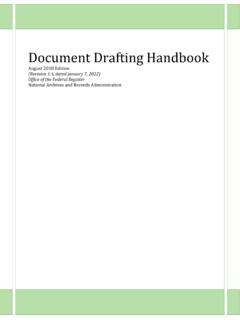 Document Drafting Handbook - Archives