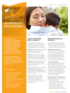 RELATIONSHIPS WITH CHILDREN - ACECQA