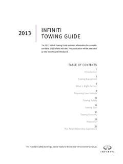 2013 Infiniti | Towing Guide | Infiniti USA