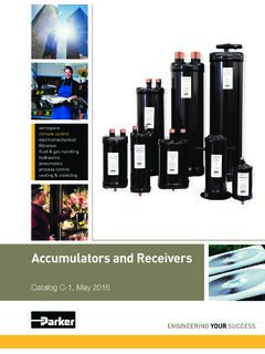 Accumulators and Receivers - Parker Hannifin Corporation