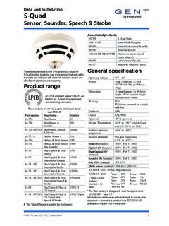 Data and Installation S-Quad by Honeywell Sensor, …