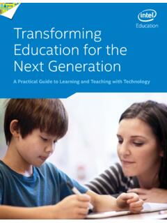 Transforming Education for the Next Generation - Intel
