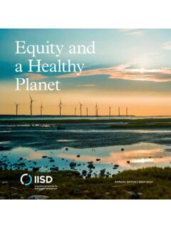 Equity and a Healthy Planet - IISD | The Knowledge to Act