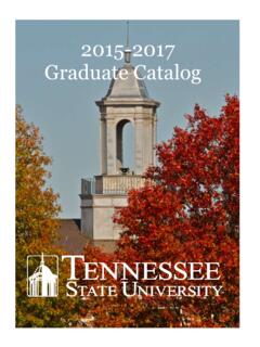 2015-2017 Graduate Catalog - Tennessee State …