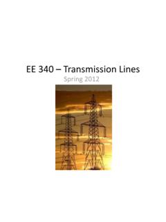 EE 340 – Transmission Lines - UNLV