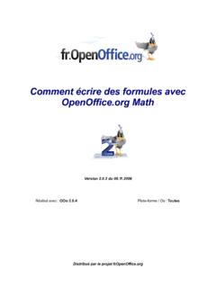 Comment &#233;crire des formules avec OpenOffice.org Math
