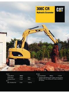 Specalog for 308C CR Hydraulic Excavator, …