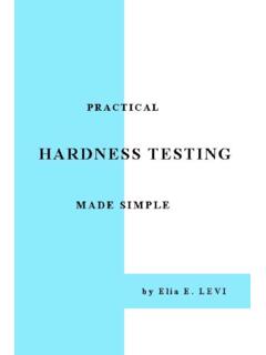 PRACTICAL HARDNESS TESTING MADE SIMPLE