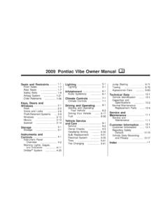 2009 Pontiac Vibe Owner Manual M - Community for …