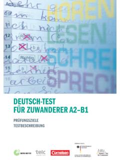 DEUTSCH-TEST F&#220;R ZUWANDERER A2–B1 - telc