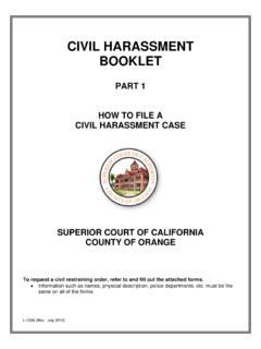 L-1204 Civil Harassment Booklet - occourts.org