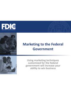 Marketing to the Federal Government - Federal Deposit …