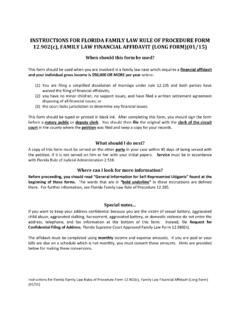 Florida Family Law Rules of Procedure Form 12.902(c ...