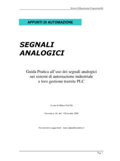 Guida Segnali Analogici - plcforum.info