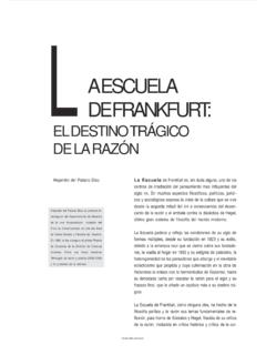 A ESCUELA DE FRANKFURT