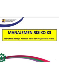 MANAJEMEN RISIKO K3 - BPSDM Kementerian PU dan …