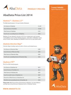 AbaData Price List 2014 - Abacus Datagraphics