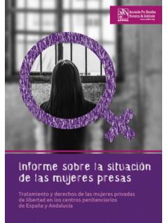 Informe sobre la situaci&#243;n de las mujeres presas