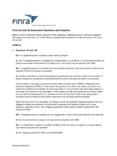 Form U4 and U5 Interpretive Questions - FINRA