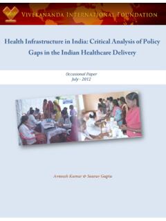 Health Infrastructure in India: Critical Analysis of ...
