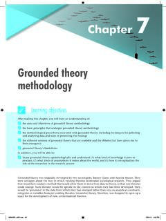 Grounded theory methodology - McGraw Hill Education