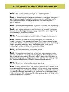 Myths and Facts Problem Gambling