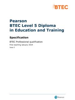 Pearson BTEC Level 5 Diploma in Education and Training