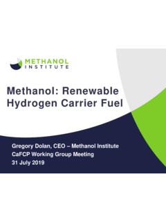 Methanol: Renewable Hydrogen Carrier Fuel