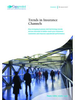 Trends in Insurance Channels - Capgemini